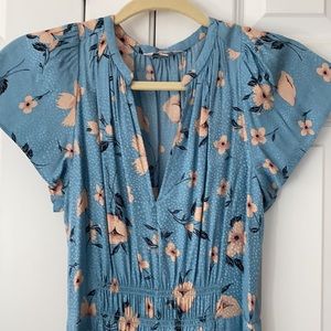 Rebecca Taylor Silk Floral Ruffle Dress